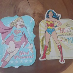 Superwoman and Wonder Woman magnets home decor
